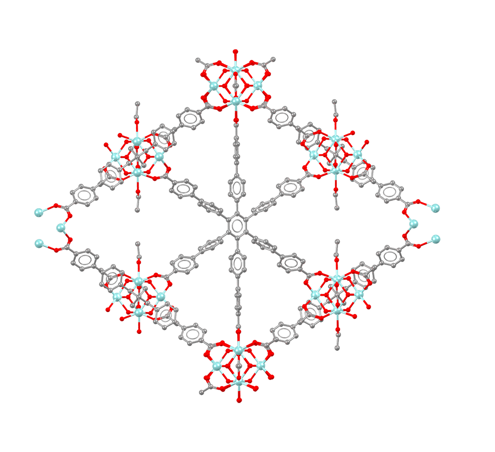 he
zirconium metal-organic framework, with pbz topology. CSD refcode: IXETEM